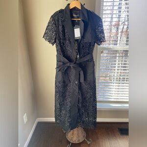 RICH RADI Q’s New York Semi Sheer Cargo dress size S NWT black